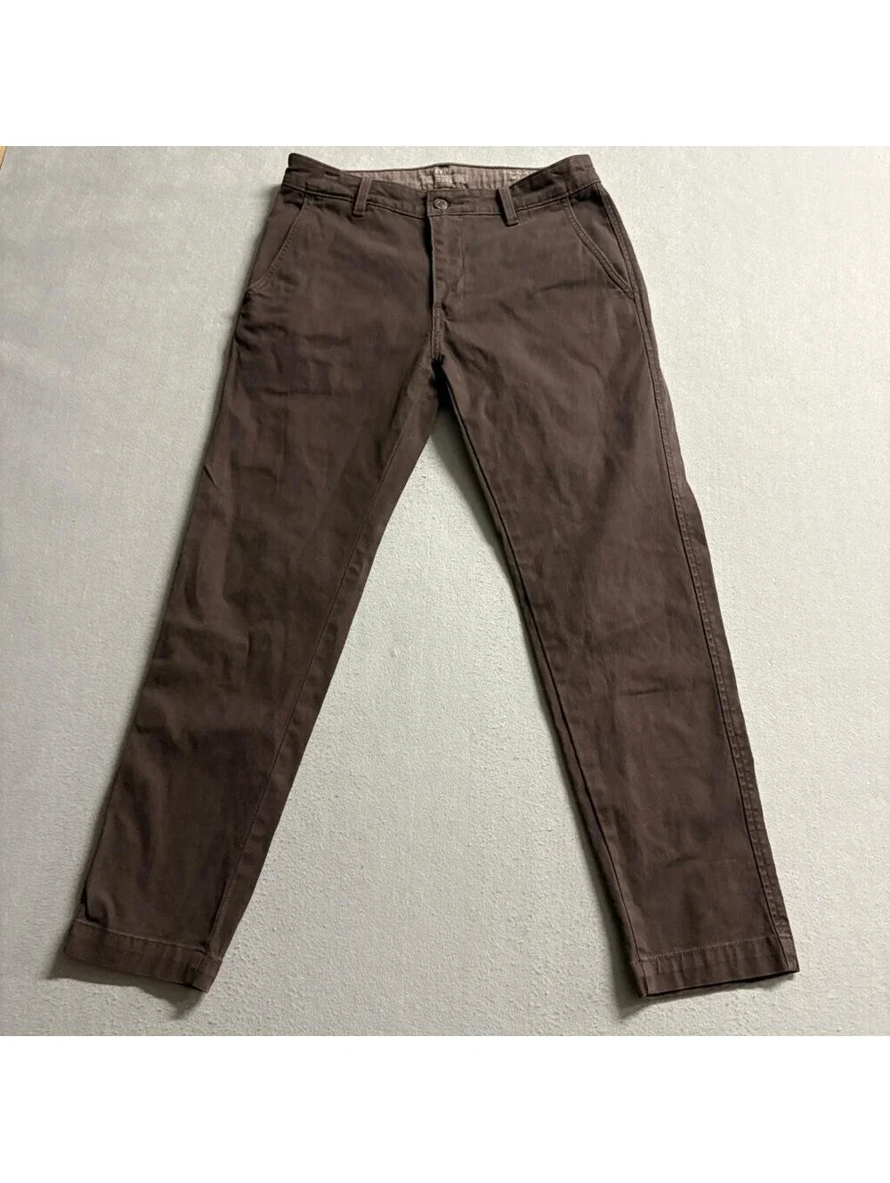 Levis XX Chino Pants Mens 30x30 Brown Standard Taper Stretch Casual Cotton
